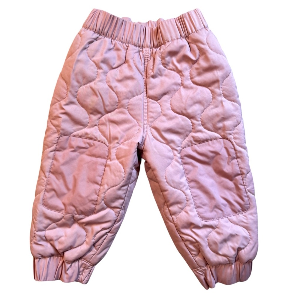 Patagonia Baby Quilted Pink Puff Joggers Size 6-12 Months Pull On Snow Pants